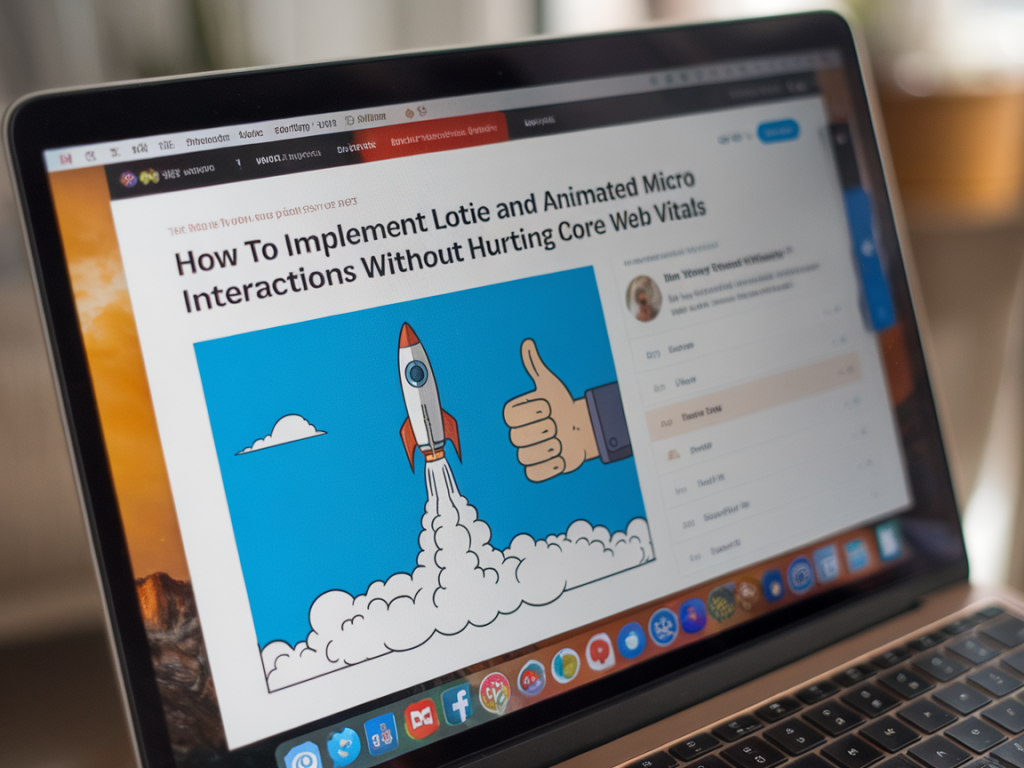 Comment implémenter lottie et des micro-interactions animées sans nuire aux core web vitals
