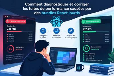 Comment diagnostiquer et corriger les fuites de performance causées par des bundles react lourds