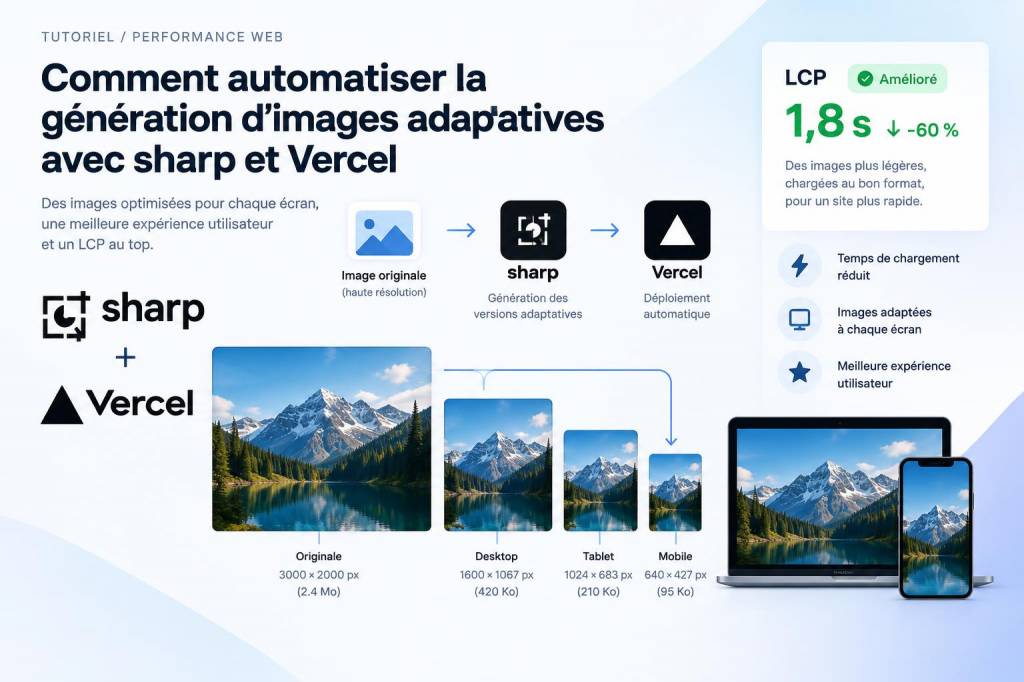 Comment automatiser la génération d'images adaptatives avec sharp et vercel pour améliorer le lcp